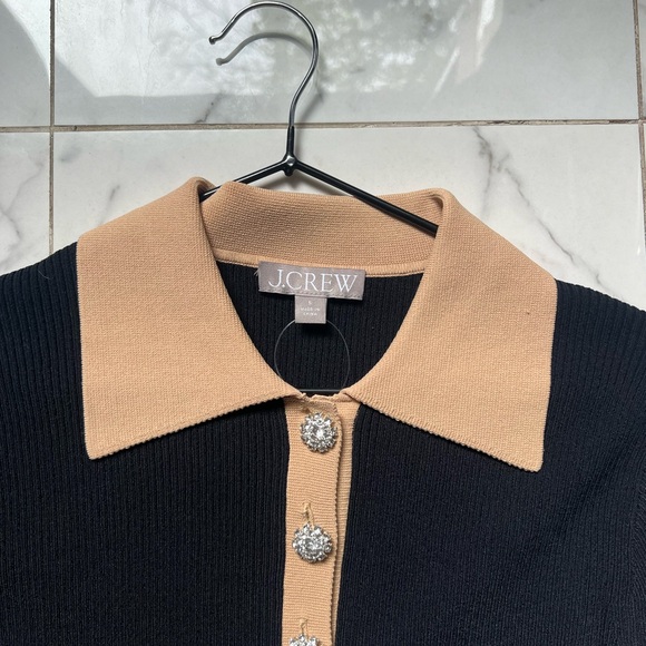 J Crew - Ribbed polo sweater-dress with jewel buttons - Picture 4 of 10